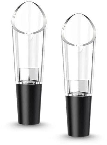 PARENCE.- Lot de 2 Becs Verseurs Universels pour Bouteille – Aérateur de Vin Intégré – Bouchon Verseur Anti-Goutte – Vin