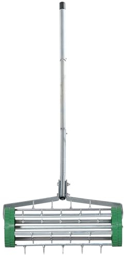 Outsunny Rouleau aérateur pour pelouse avec Manche télescopique, 98 x 45 x 87 cm, Vert