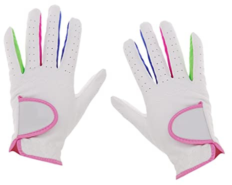 Ysyqkn 1 Par de Guantes de Golf para Niños, Suaves, Cómodos, Transpirables, de Tejido Elástico con Agarre Mejorado, Adecuados para Salidas de Golf Infantiles, #15
