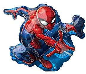 Anagram - Balón de aluminio Minishape Spiderman-Hombre Araño-Si Inflador de aire, multicolor, 7A3466602