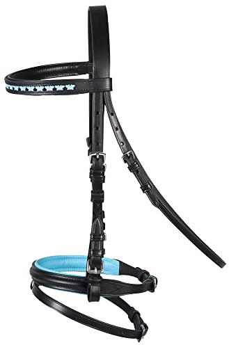 PFIFF 102704 Bridon « Butterfly », bleu clair poney