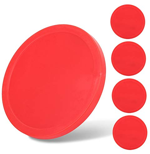 Alomejor Air Hockey Schaufeln 4 Stück Air Obre EIS Ersatz Air Hockey Tisch Pucks Rot für Spieltische (M)