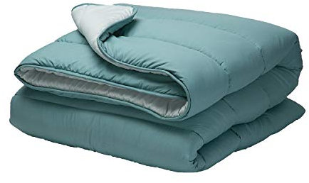 Pikolin Home - Edredón Reversible 300 gr - Relleno Nórdico Bicolor - para Cama 90 - Tacto Pluma, Cálido, Transpirable, Color Verde, 150 x 220 cm