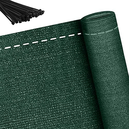 Froadp 1.8x10m Rete Ombreggiante di Recinzione per Giardino, HDPE Oscurante Schermi Divisori, Frangivista Parasole in Protezione Anti-UV Tessuto per Campo Sportivo Ringhiera Balcone(Verde Scuro)