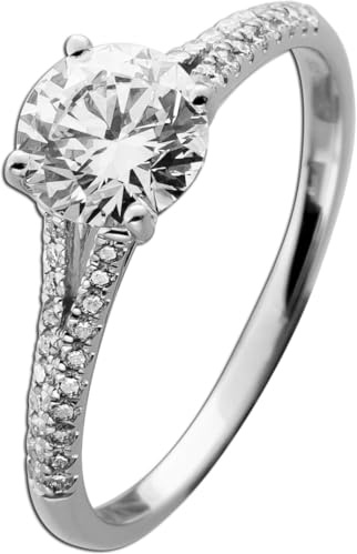 Ch.Abramowicz Brillantring 1.74ct Weissgold 585 14K Lab Grown Diamanten IGI 20