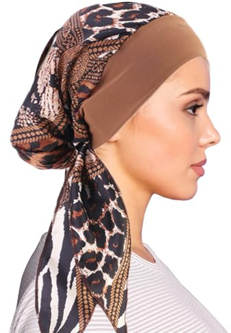Muorruo Cubiertas para la cabeza de mujer, pañuelos, turbantes suaves para mujeres, gorros para quimioterapia, chales, cabello largo