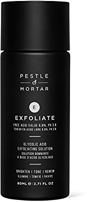 Pestle & Mortar Exfoliate 6.8% Glycolic Acid Facial Toner, with Witch Hazel & Alcohol Free Formulation, Minimizes Pores, Oil Control, for Combination, Oily & Acne Prone Skin, 80ml