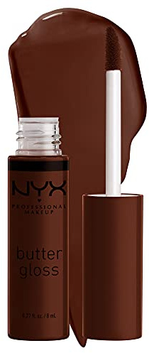 NYX Professional Makeup Gloss à Lèvres Repulpant, Effet Lèvres Pulpeuses, Non Collant, Texture Douce et Crémeuse, À Porter Seul ou avec Rouge à Lèvres, Butter Gloss, Teinte : Lava Cake (53)