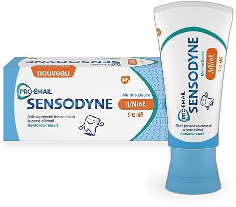 Sensodyne Pro-Enamel Junior Toothpaste for Children 6 to 12 Years, Helps Against Tooth Decay and Strengthens Enamel, Sensitive Teeth, Mint, 50 ml