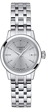 Tissot Womens Classic Dream Lady 316L Stainless Steel case Quartz Watch, Grey, Stainless Steel, 14 (T1292101103100)