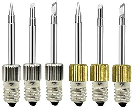 FACULX Punte di ricambio per saldatore E10 con interfaccia elettrica per saldatura, 6 pezzi