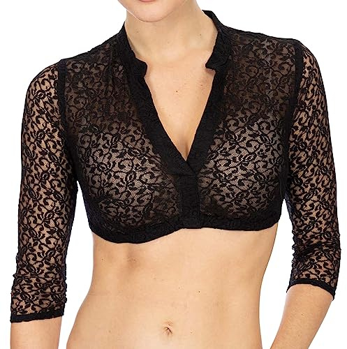 Gyaimxfu Lingerie pour femme - Haut chic - Col en V - Chemisier Dirndl en dentelle enveloppée - T-shirt léger d'Halloween - Petites chemises pour femmes - Haut sexy - Mode - Confortable - Chemisier