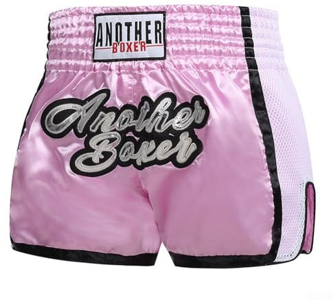 Boxhose mit elastischem Bund für Damen und Herren im MMA-Training (XL, Rosa)