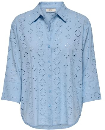 JdY tallie Wvn Noos - Maglietta a Maniche Lunghe a 3/4, Soft Chambray, M