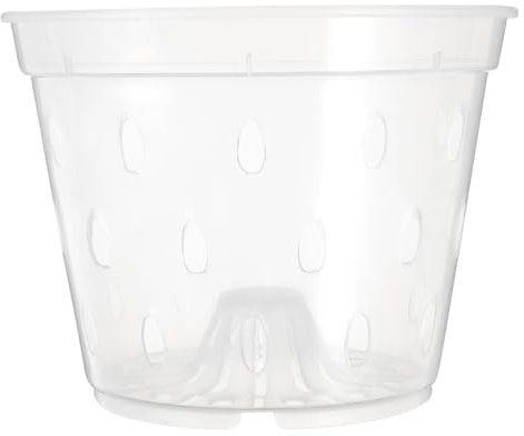 YARNOW Maceta Transparente para Orquídeas con Diseño Especial para Raíces Saludables para Exterior y Interior