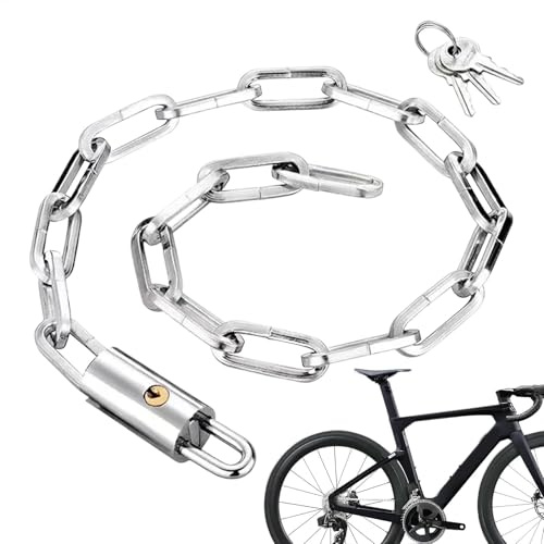 Candado de cadena para motocicleta, antirrobo, cadena de acero con llaves, cadena de seguridad resistente, accesorios de bicicleta extralargos para puerta