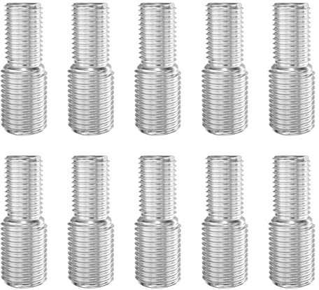 GUEEYUAW 10 Piezas M5 × 10 mm a M6 × 10 mm Pernos Roscados de Doble Extremo, 304 Acero Inoxidable A2 V2A, Pernos Roscados de Doble Extremo, Adaptador Reductor de Rosca (longitud total 20 mm)