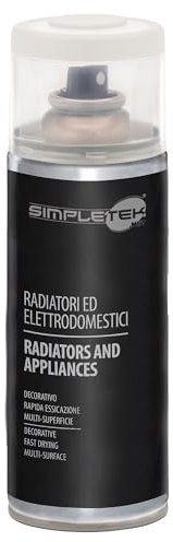 SIMPLETEK - Bomboletta Spray Vernice Smalto per Radiatori Elettrodomestici Lavatrici Frigo Bianco Perla V400RAD.1 RAL 1013 400 ml (1 pezzo)