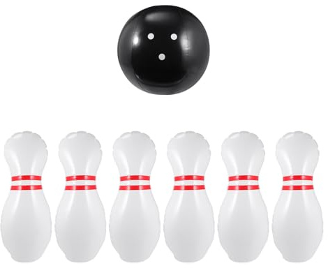 BEBEMOKO Gioco Bowling Gonfiabile per PVC e Palla per Giochi Indoor Sicuro e Liscio per attività Educative e Divertimento in Casa