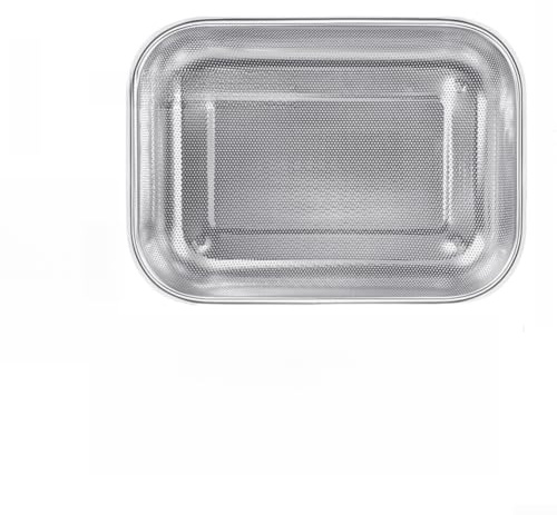 Bandeja de enfriamiento para asar café de acero inoxidable con cesta de filtro cuadrada de agujero grande para una rápida disipación del calor y clasificación de granos en estaciones de cocina