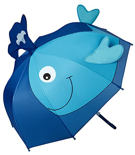 VON LILIENFELD Regenschirm Kinderschirm Kinderregenschirm Wal Junge Mädchen Kids Leicht Sicher Meer bis ca. 8 Jahre