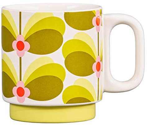 Orla Kiely OK625 Butterfly Stem Dandelion Mug Tasse, keramik