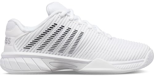 K-Swiss Kid's Hypercourt Express 2 Tennis Shoe, White/Black, 7 M Big Kid