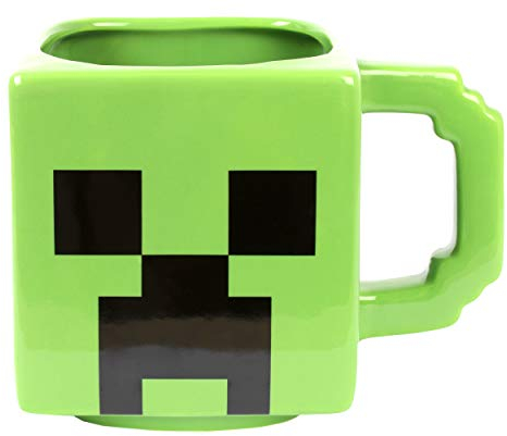 Minecraft Offizielle Creeper-Tasse, 600 ml, Keramiktasse, Charakterdesign, für Geburtstags- und Weihnachtsgeschenke