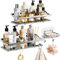 HapiRm 3 Pack Shower Caddy Rust-Free, Shower Shelf No Drilling with Soap Holder, Bathroom Caddy with Hooks, Self Adhesive Bathroom Accessories for Shower Bottles, Razors