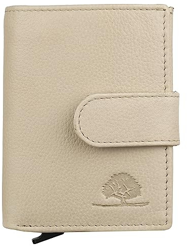 Greenburry Custodia per carte di credito in pelle RFID Kings Nappa 1150, beige., taglia unica