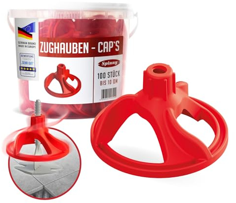 NIVILLI SPINNY - Sistema di livellamento 100x SPINNY Caps cofani di trazione, ausilio alla posa, alette di trazione, alette filettate, utensile per piastrelle, ausilio alla posa di piastrelle