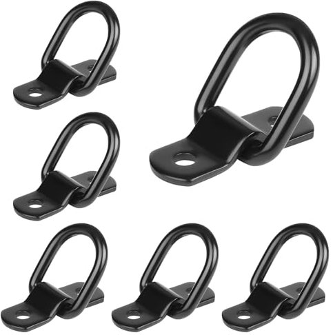 D Argollas de Amarre con Rosca, Argollas de Carga, Argollas de Amarre Negro Furgoneta, Anclaje Pared Anillas Coche Sujecion Carga para Remolques, Camiones, Asegurar la Carga en Automóviles Remolques
