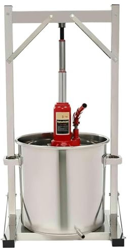 LZDOYY Presse à Fruits et à vin, Presse à Fromage en Acier Inoxydable, Presse à jus Manuelle avec vérin hydraulique, Presse à Huile d'olive et de Miel pour légumes,22L