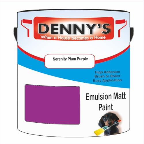 Premium Interior Wall & Ceiling Emulsion Paint – Serenity Plum Purple – Rich Matt Finish, Durable & Washable, Low Odour, Ideal for Living Rooms, Bedrooms & Hallways (1 Litre Tin)