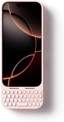 Akko Tastiera MetaKey per iPhone 17 Pro Max - Custodia con tastiera che massimizza lo spazio sullo schermo per una digitazione precisa, Rosa