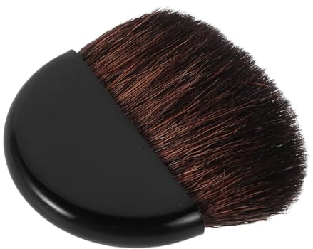 KICHOUSE Brocha Pequeña para Rubor y Corrector, Pincel Plano de 5 CM Cerdas de Nailon, Aplicación Uniforme y Diseño Portátil, Adecuado para Maquillaje de Viaje y Retoques Rápidos