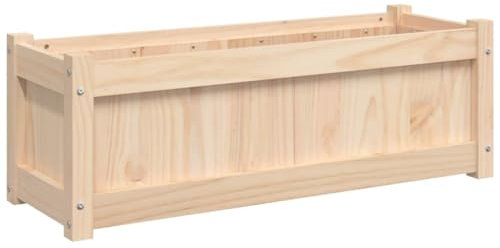 vidaXL Jardinera de Madera Maciza de Pino 90x31x31 cm