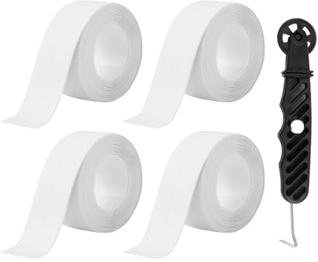 4 Pièces bande etancheite salle de bain, Joint Salle De Bain Bande, d'Étanchéité Bande Etancheite Autocollante Imperméable Pour Cuisine, Toilettes Wc, Baignoire