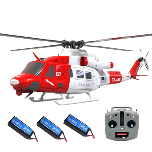 BAUBAUPLAY GOOSKY Helicóptero teledirigido E2 UH-1Y, 2,4 G 6 canales, helicóptero teledirigido con localización de lidar, helicóptero militar, regalo para adultos - RTF