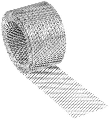 PAROTEC Grille de ventilation en aluminium en rouleau – 50 mm x 5 m – Bande d’égout perforée pour ventilation du toit et de la façade – Protection contre et les petits animaux et les insectes