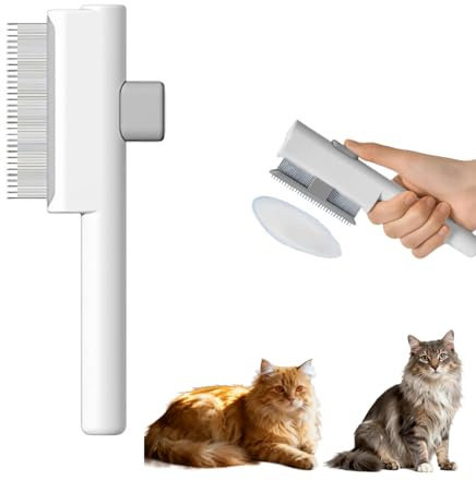 GUPPBF Brosse Pour Animaux, Brosse Pour Chats & Chiens, Enlève 95% Des Poils Morts, Douceur Garantie Pour Un Pelage Sain (Blanc)
