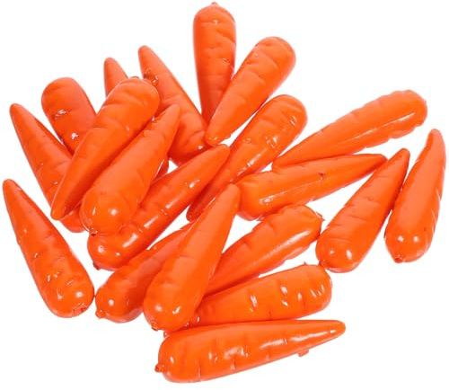 FUTUREORYY 20 Stück Kleiner Karotten aus Strapazierfähigem Schaumstoff Künstliches Gemüse für Partydeko Küchen und Gartenverschönerung