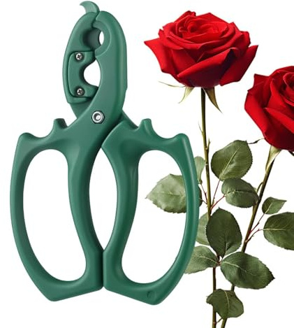 Forbici da potatura per fiori, resistenti ed ergonomiche, forbici da giardinaggio e fiorista con sbucciatore di spine, per potare e tagliare rose, crisantemi, steli e rami in giardini interni