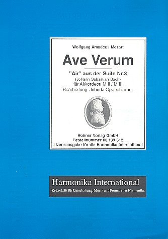 Ave Verum (Mozart) och Air från set-nr 3 (Bach): för dragspel M2/M3