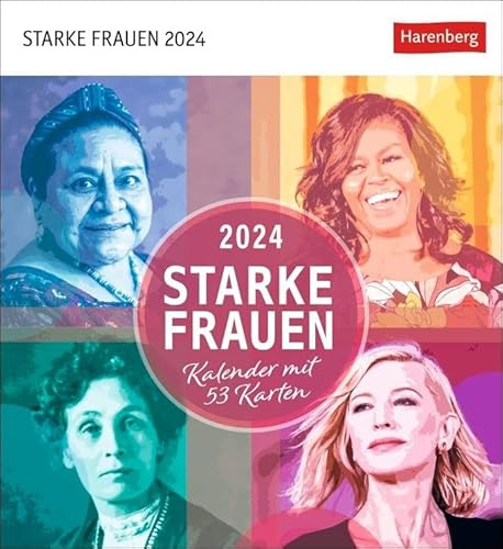 Calendario de postales para mujeres fuertes 2024. ¡Una cita inteligente de mujeres valientes cada semana! Calendario para colocar la porción semanal de inspiración: 53 postales con citas