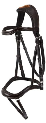 Acavallo Anatom Nose Band Jump Bridle- AC9530, Full, Brown