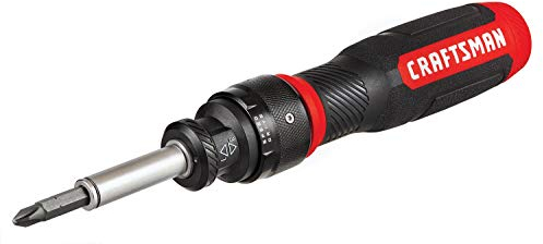 CRAFTSMAN, CMHT68129, Ratschen-Schraubendreher, SpeedDrive, 5,1 cm, Doppelseitige Bits enthalten, Griff hält bis zu 6 Bits