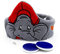Technaxx Benjamin Blümchen Cuffie ad archetto, Maschera per dormire per bambini con Benjamin l'eroe dei cartoni animati - Morbido pile, Limitazione del volume, Ideale per i viaggi (Grigio)