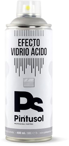 PINTUSOL Bombe Effet Givré Verre Vitre, Peinture Opaque Anti Regard Occultant Fenêtre Translucide, Décoration et Intimité, Application Facile, Séchage Rapide, Spray Professionnel 400ml