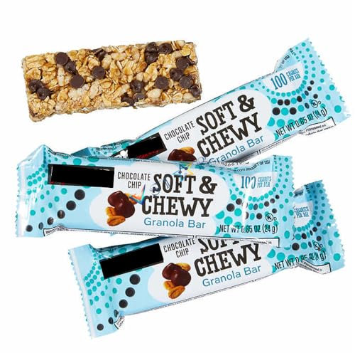 Soft & Chewy Granola Bars, 24g - Whole Grain Snack, No Artificial Flavours (40, Soft & Chewy Granola Bars)